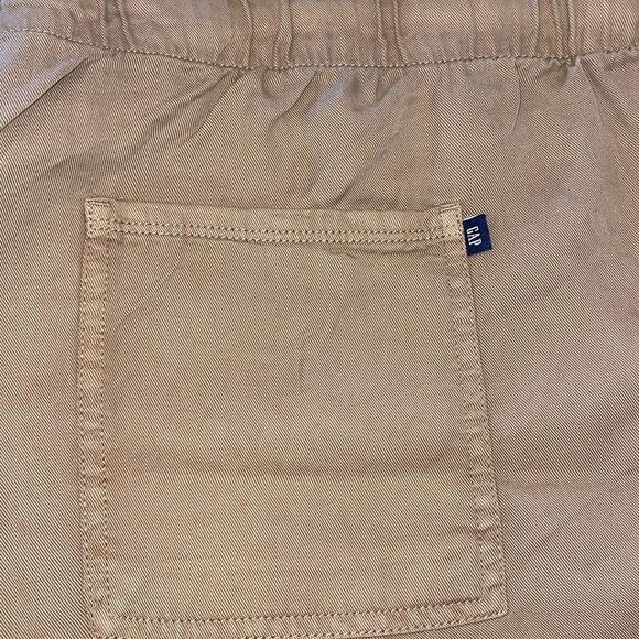 Gap Womens Tencel Cuffed Shorts Size XXL Drawstring Waist Pocket Lyocell Tan - Picture 3 of 8